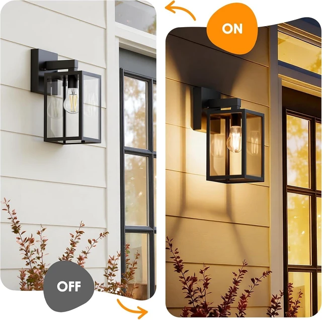 Alt view image 5 of 7 - MATAMEYE Outdoor Wall Light Fixture, Black Porch Lights, 2 Pack