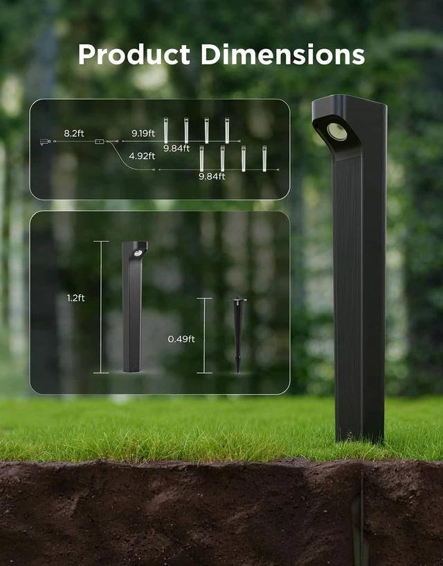 Alt view image 7 of 7 - Govee Outdoor Pathway Lights 2 Lite, 8 Pack, 190 Lumens, IP67 Waterproof