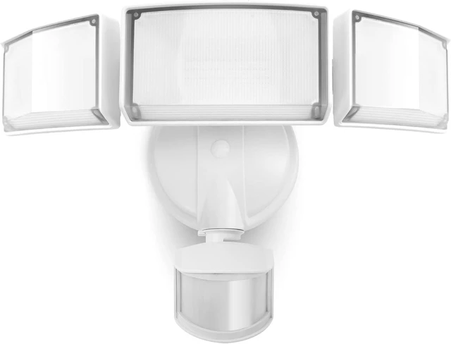 Main image of LUTEC 72W 7500LM LED Security Lights Motion Sensor Light Outdoor, 5000K Daylight, IP65 Waterproof, Dusk to Dawn, 3-Head Motion Detected Flood Light for Garage, Yard, Porch(White)