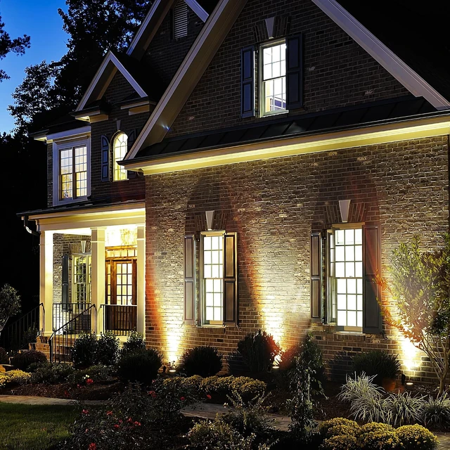 Alt view image 6 of 7 - Outdoor Landscape lighting Low Voltage, 65.6FT Wired LED Spot light with Plug-in Transformer, IP65 Waterproof Outside Uplight 18W 1800LM for Yard Garden Tree Pathway House, Warm White 3000K, Pack of 6