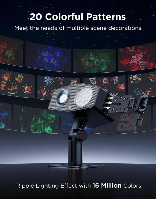 Alt view image 6 of 7 - Govee Outdoor Decoration Projector Light, LED Snowflake Projector, IP67
