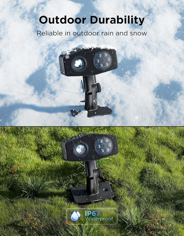 Alt view image 7 of 7 - Govee Outdoor Decoration Projector Light, LED Snowflake Projector, IP67