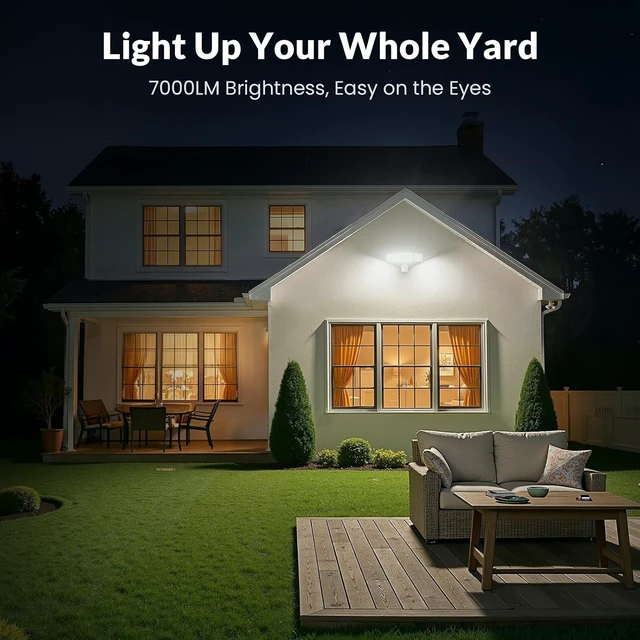 Alt view image 7 of 7 - LEPOWER LED Security Light Motion Sensor Outdoor Lights, Easy to Install