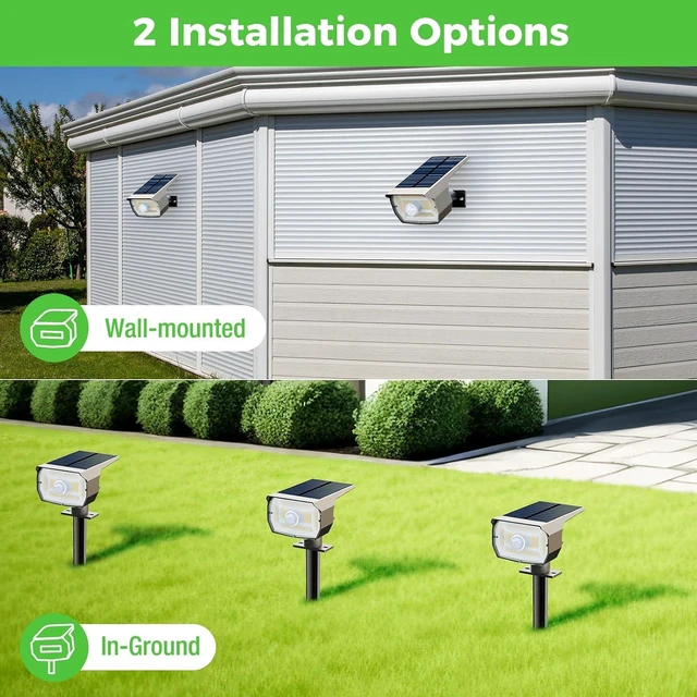 Alt view image 6 of 7 - nipify Solar Lights Outdoor Waterproof, Motion Sensor Spot Landscape Light