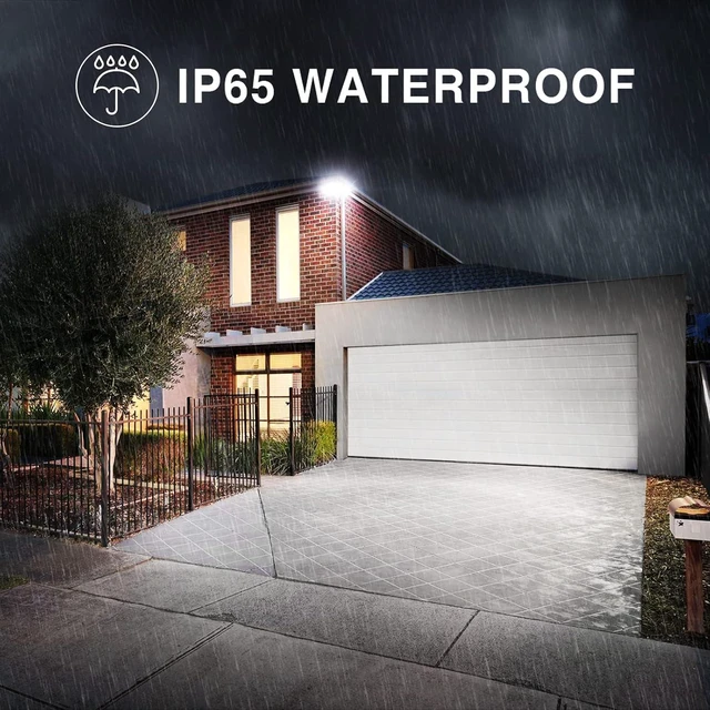 Alt view image 6 of 7 - Onforu 150W LED Security Light, 15000LM Outdoor Flood Light Switch Controlled, IP65 Waterproof LED Exterior Floodlight, 6500K White Wall Mount Security Lighting for Entryway, Garage, Yard, Eave
