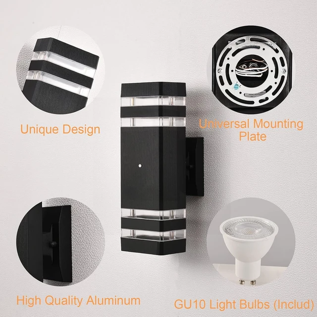 Alt view image 5 of 7 - DASTOR Dusk to Dawn Outdoor Lighting, Up and Down Outdoor Lights for House