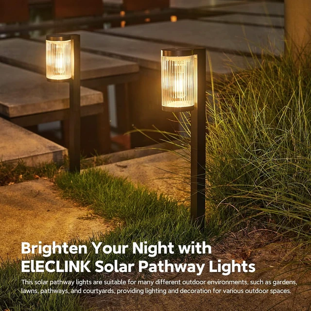 Alt view image 6 of 7 - ELECLINK Solar Pathway Lights Outdoor, 6 Pack Upgraded Outdoor Solar Lights for Outside Super Bright Up to 12Hrs, IP65 Waterproof Solar Garden Lights for Yard Path Sidewalk Driveway Walkway Decor