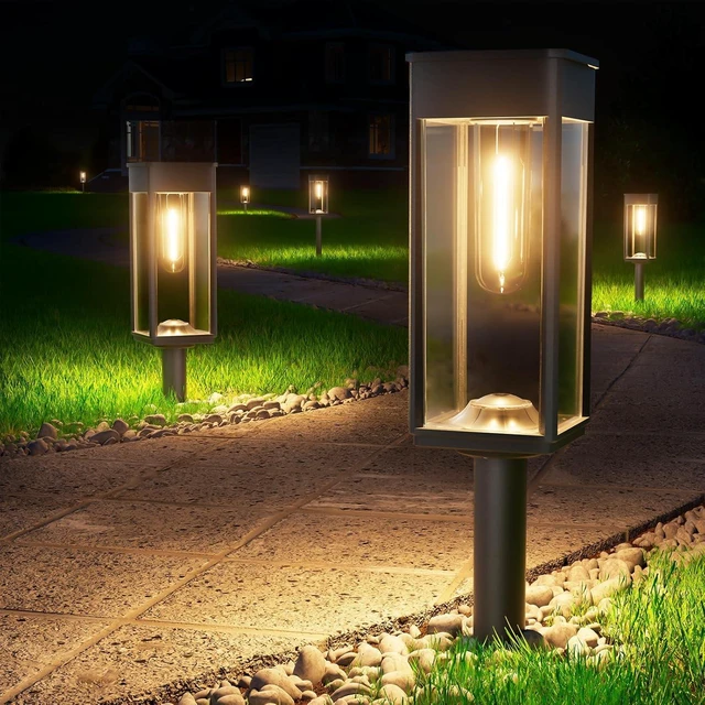Main image of BITPOTT Driveway Solar Lights, 8 Pack, 3 Heights, Warm White, IP65