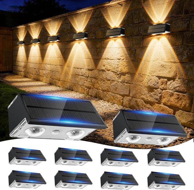 Main image of Solar Fence Lights Outdoor, 10 Pack Fence Solar Lights Waterproof