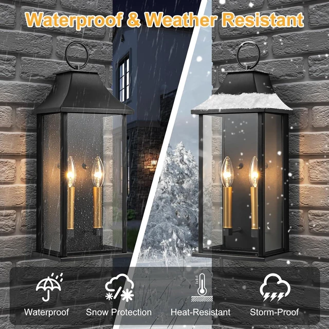 Alt view image 4 of 7 - 20.6" Aluminum Dusk to Dawn Outdoor Wall Light, Porch Lights