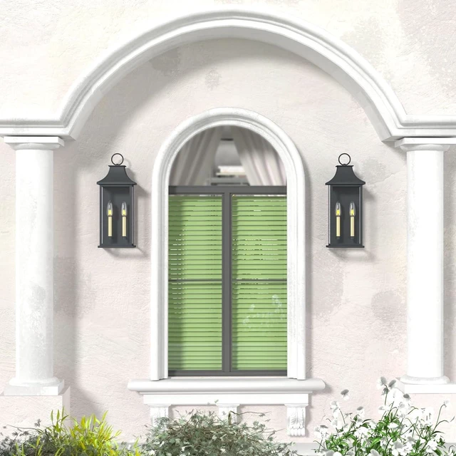 Alt view image 7 of 7 - 20.6" Aluminum Dusk to Dawn Outdoor Wall Light, Porch Lights