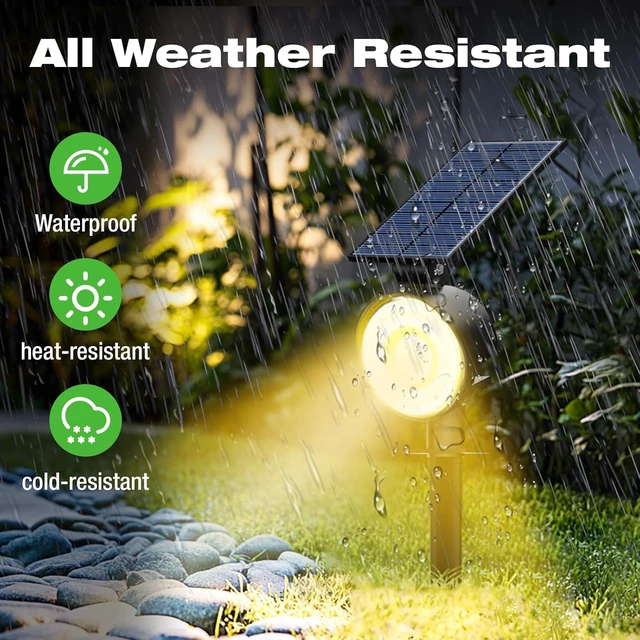 Alt view image 2 of 7 - nipify Solar Spot Lights Outdoor IP65 Waterproof, Landscape Spotlights