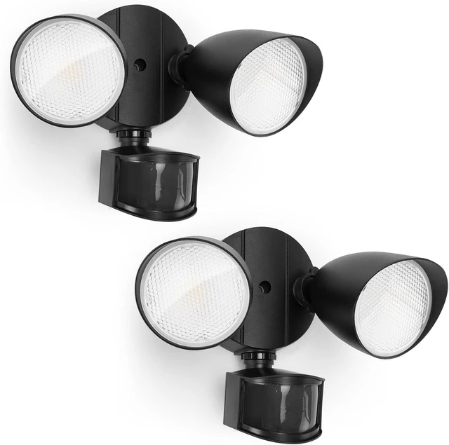 Main image of UME 2 Pack 32W 3500 Lumen LED Security Lights Motion Sensor Light Outdoor, 5000K Daylight, IP65 Waterproof, Dusk to Dawn, Motion Detector Flood Light for Garage, Yard, Porch-Black