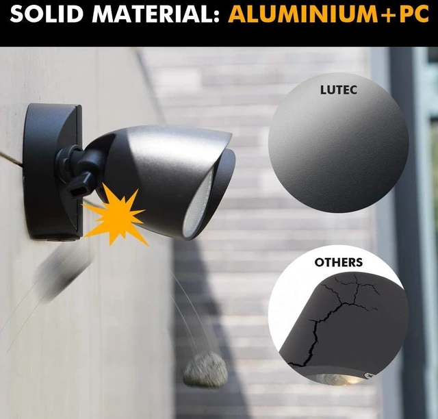 Alt view image 4 of 7 - LUTEC 6222B-D2D 3500 Lumen 32 Watt Dusk to Dawn Dual-Head Flood Light Outdoor Waterproof Exterior Security Floodlight Light, Full Metal Design for Patio, Garden, Yard-Black