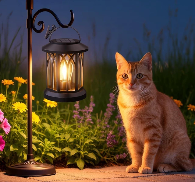 Alt view image 7 of 7 - Hanging Solar Lanterns Outdoor Waterproof: 2 Pack Garden Lantern Decorative