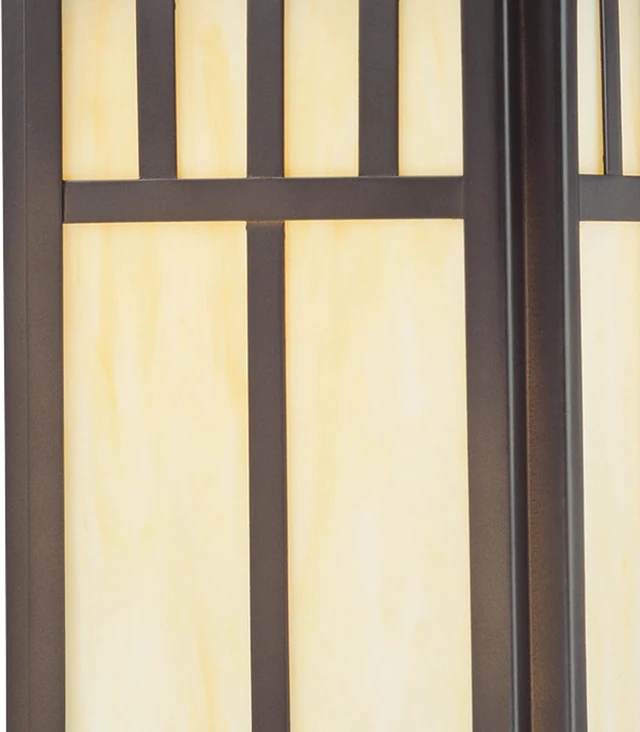 Alt view image 4 of 5 - Westinghouse 6732800 Burnham One-Light Exterior Wall Lantern on Steel with Honey Art Glass, Oil Rubbed Bronze Finish, 1 Pack