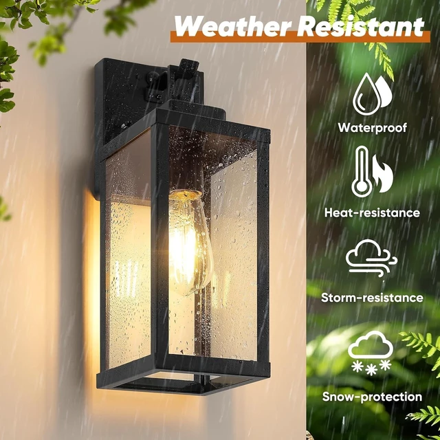 Alt view image 5 of 7 - BesLowe 2-Pack 14 Upgraded Motion Sensor Outdoor Wall Lights, Black