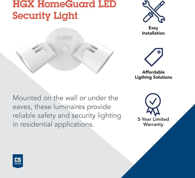 Alt view image 2 of 7 - Lithonia Lighting HomeGuard 2-Light LED Outdoor Flood Lights, 4000K, Bronze