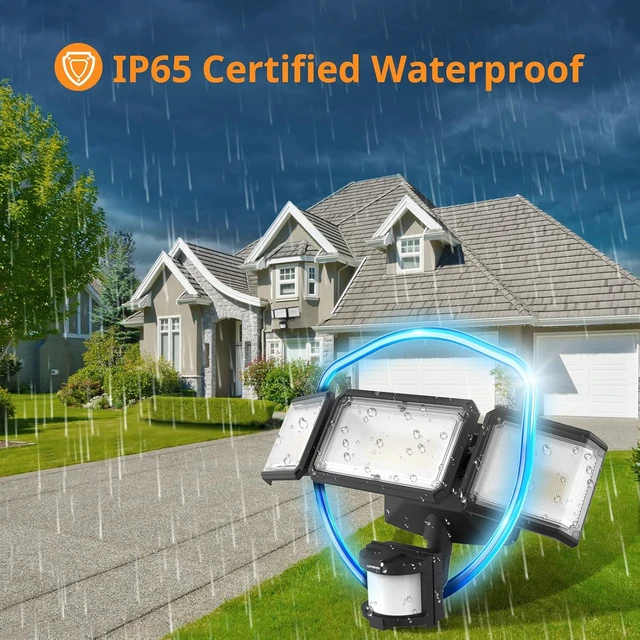Alt view image 7 of 7 - LEPOWER 1500LM Battery Powered Outdoor LED Flood Light with Motion Sensor
