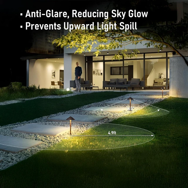 Alt view image 5 of 7 - LEONLITE 4-Pack 5CCT LED Low Voltage Landscape Path Lights, 12-24V AC/DC