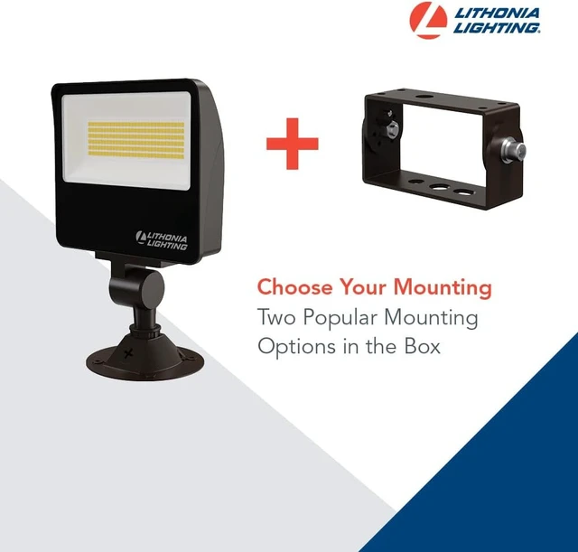 Alt view image 3 of 7 - Lithonia Lighting All-in-One LED Flood Light, Waterproof Dusk to Dawn MVOLT
