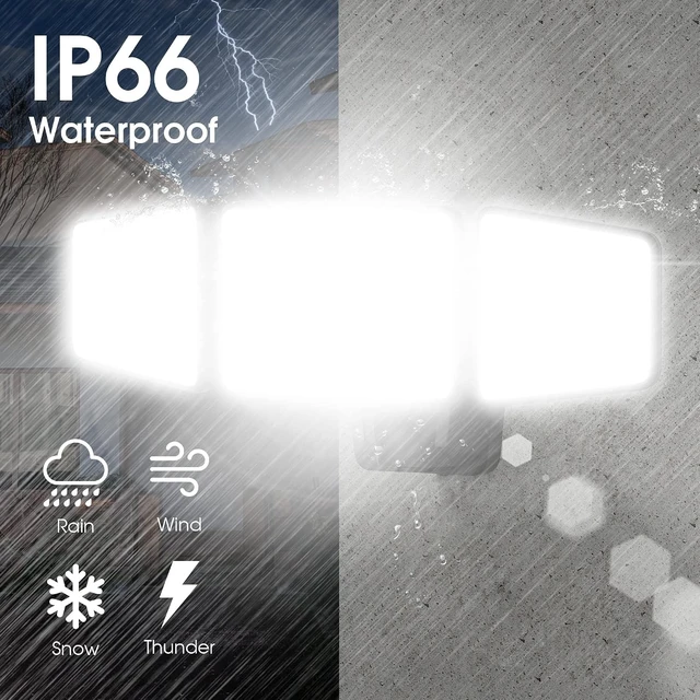 Alt view image 5 of 7 - 120W LED Flood Lights Outdoor, High Brightness 12000lm LED Security Light, IP66 Waterproof Outside Floodlight 6500K Coldwhite, Exterior Lighting Fixtures for House, Yard, Garden,Playground