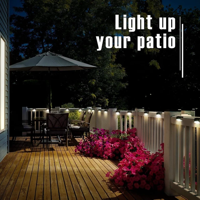 Alt view image 6 of 6 - GIGALUMI Led Solar Deck Lights, 16 PackWaterproof, Warm White