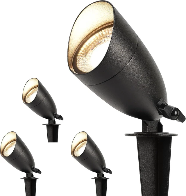 Main image of LUTEC 12V Low Voltage Landscape Lighting, Die-cast Aluminum Spot Lights with Connectors, IP65 Waterproof Outdoor Landscape Spotlights, 5W 550LM Warm White 3000K for Tree Garden Yard Pathway, 4 Pack
