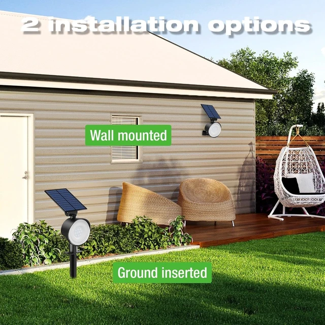 Alt view image 7 of 7 - nipify Solar Spot Lights Outdoor Color Changing, Halloween RGB Spotlights
