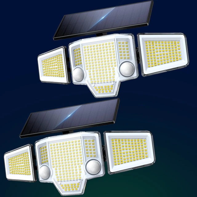 Main image of Solar Flood Lights,4000LM Dual Motion Sensor Outdoor Lights, 2 Pack