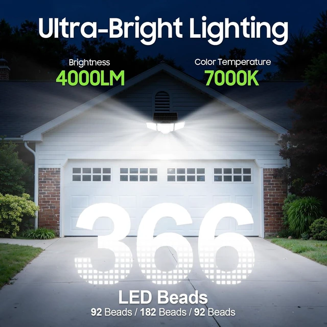 Alt view image 6 of 7 - Solar Flood Lights,4000LM Dual Motion Sensor Outdoor Lights, 2 Pack