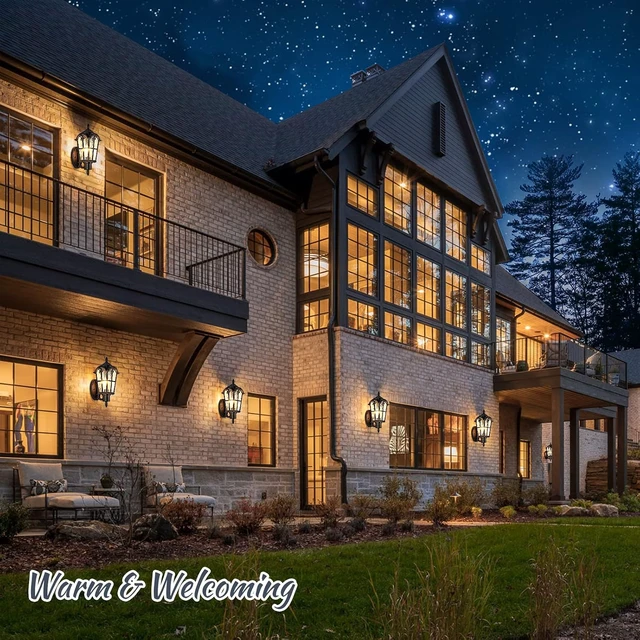 Alt view image 5 of 7 - 16 Large Outdoor Wall Light Fixtures, Exterior Wall Lantern Sconces
