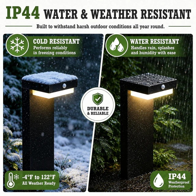 Alt view image 7 of 7 - Solar Pathway Lights Outdoor, Motion Sensor, Warm White, 4 Pack