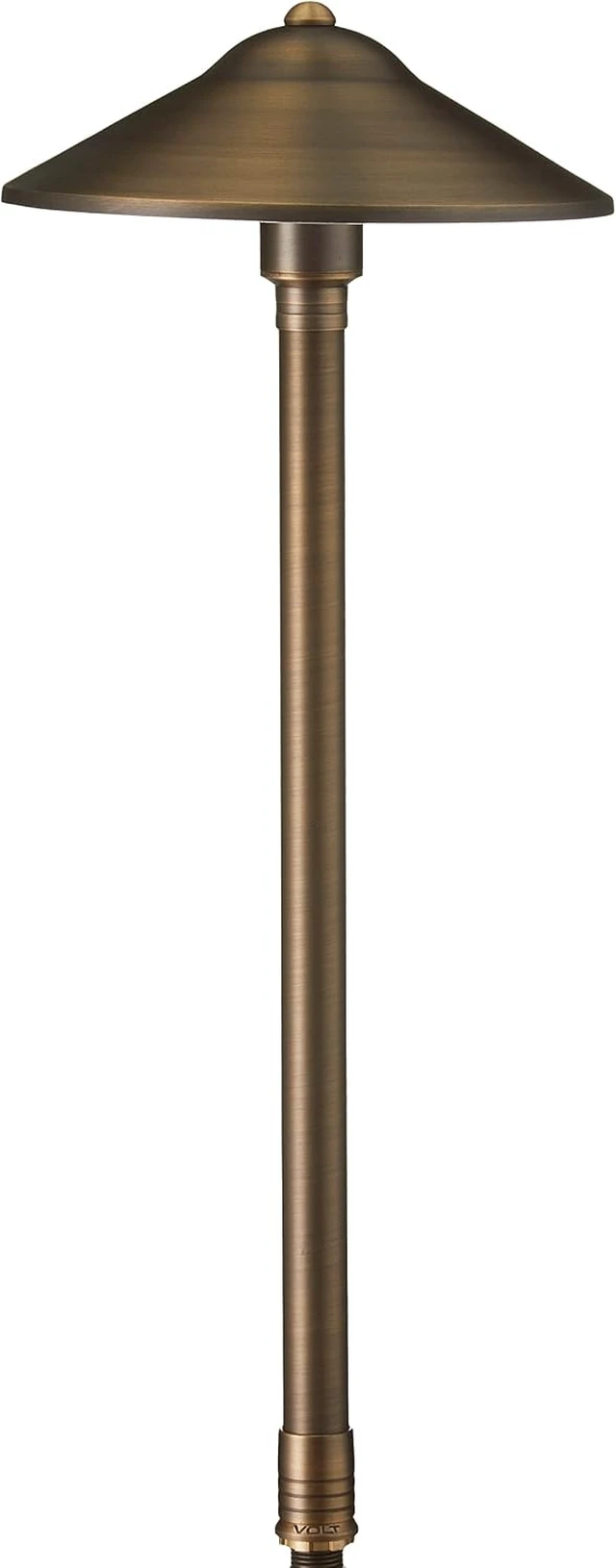 Alt view image 2 of 5 - VOLT Max Spread 12V Solid Brass Path Light (25" Tall, 9" Shade), Bronze