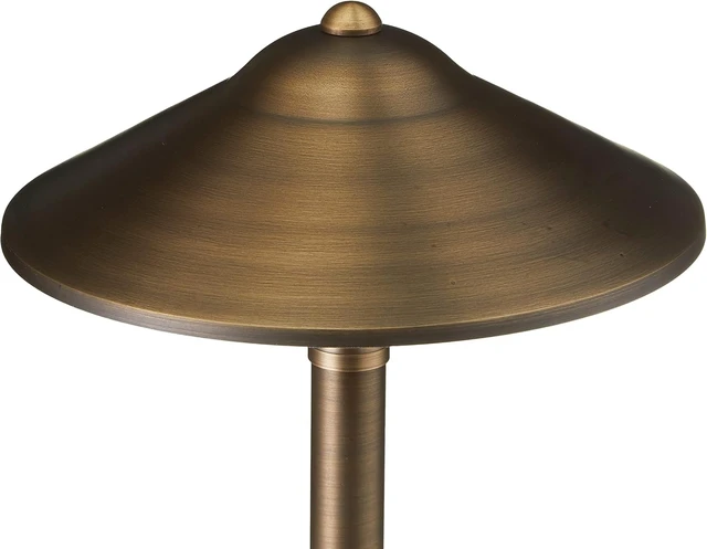 Alt view image 3 of 5 - VOLT Max Spread 12V Solid Brass Path Light (25" Tall, 9" Shade), Bronze