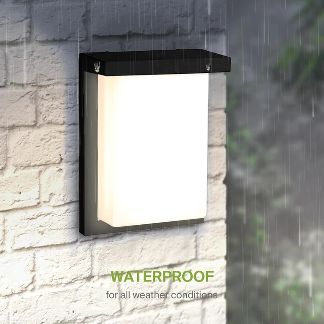 Alt view image 7 of 7 - ASD 8" LED Outdoor Wall Light | Front Door, Porch, Patio, Exterior | Black