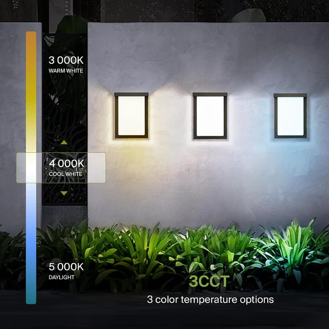 Alt view image 5 of 7 - ASD 8" LED Outdoor Wall Light | Front Door, Porch, Patio, Exterior | Black
