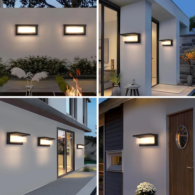 Alt view image 3 of 7 - Mille Lucciole 24W LED Outdoor Wall Lights Exterior/Interior Adjustable 3-Color Sconces Lights 2100LM IP65 Waterproof Modern Outdoor Lighting Fixtures Aluminum Wall Lights Compatible with Dimmers