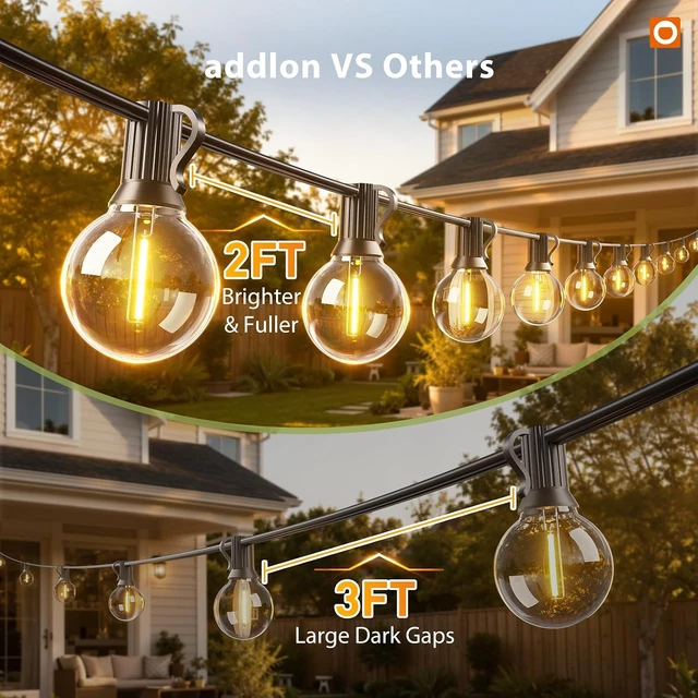 Alt view image 4 of 7 - addlon 100FT 54LED Solar String Lights Outdoor Waterproof with Remote, USB