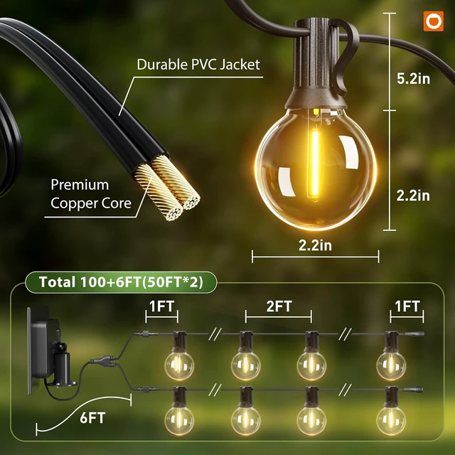 Alt view image 5 of 7 - addlon 100FT 54LED Solar String Lights Outdoor Waterproof with Remote, USB
