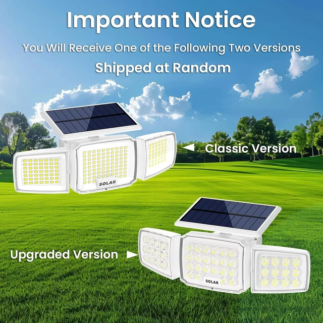 Alt view image 2 of 7 - JEJOT Solar Security Light Outdoor, 3000LM Motion Sensor Flood Light, 3PCS