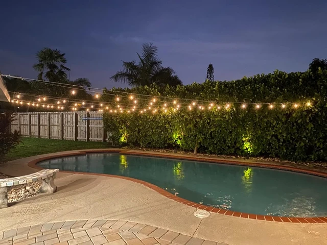 Alt view image 7 of 7 - Brightech Ambience Pro Solar Powered Outdoor String Lights, 48 ft Commercial Grade Waterproof Patio Lights, 15 Edison Bulbs, Shatterproof LED String Lights for Outside, Porch - 1W Soft White