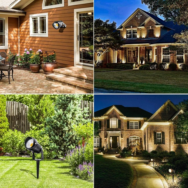 Alt view image 6 of 7 - ZUCKEO 10W Low Voltage Landscape Lights LED Landscape Lighting with Connectors, 12V Outdoor Spotlights Yard Garden Pathway Lights, 1000LM Waterproof Warm White Light (14 Pack)