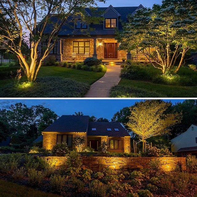 Alt view image 7 of 7 - ZUCKEO 10W Low Voltage Landscape Lights LED Landscape Lighting with Connectors, 12V Outdoor Spotlights Yard Garden Pathway Lights, 1000LM Waterproof Warm White Light (14 Pack)