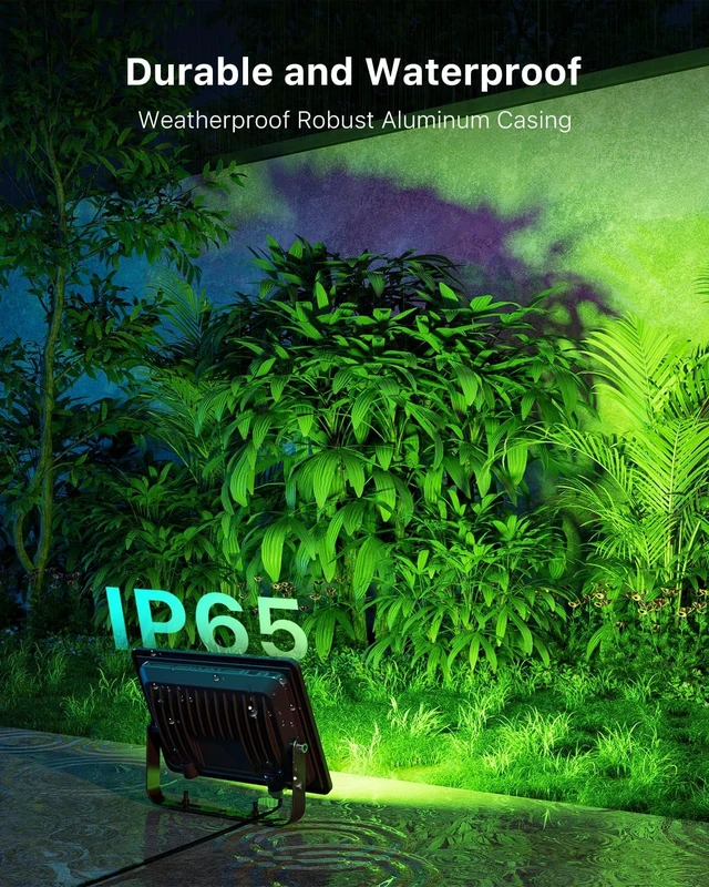 Alt view image 7 of 7 - FALOVE 4 Pack Outdoor RGBW Flood Lights by Dual Remote for Halloween Decor