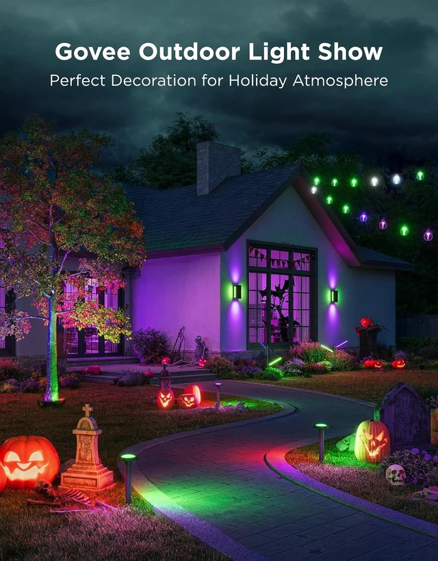 Alt view image 2 of 7 - Govee Outdoor Pathway Lights 2, 4 Pack, IP66 Waterproof, 60+ Scene Modes