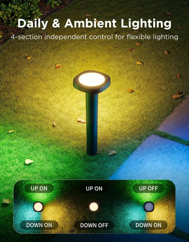 Alt view image 3 of 7 - Govee Outdoor Pathway Lights 2, 4 Pack, IP66 Waterproof, 60+ Scene Modes
