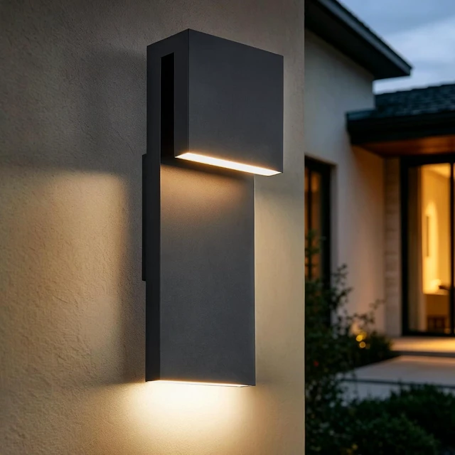 Main image of Tarentlight Modern LED Outdoor Wall Sconce 17W Integrated LED Outdoor Wall Mount,Anti Rust Textured Black Suit for Wet Locations and All Rooms,Easily Installed in Any Direction.Bulb Included.