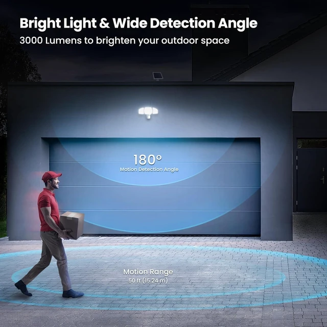 Alt view image 7 of 7 - Feit Electric LED Outdoor Security Floodlight, Motion Activated, Daylight