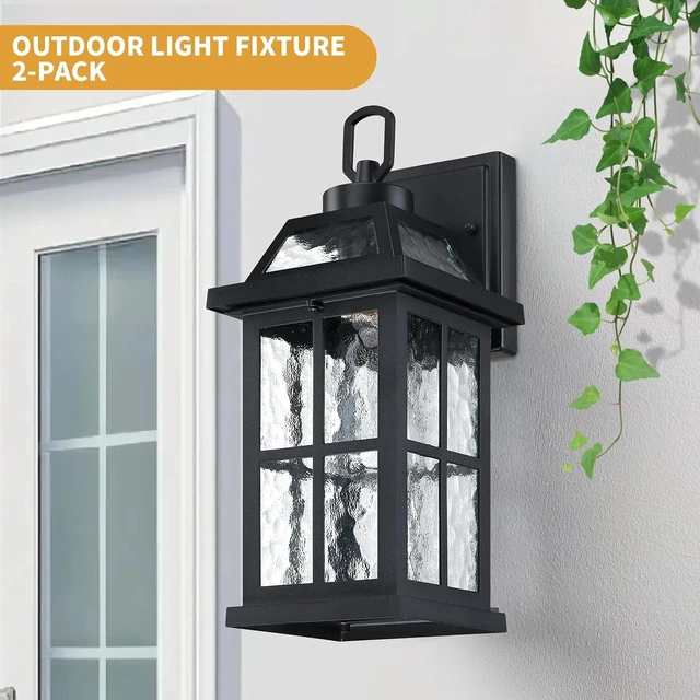 Alt view image 5 of 7 - 14 '' Outdoor Lights for House 2 Packs, Black Exterior Light Fixtures